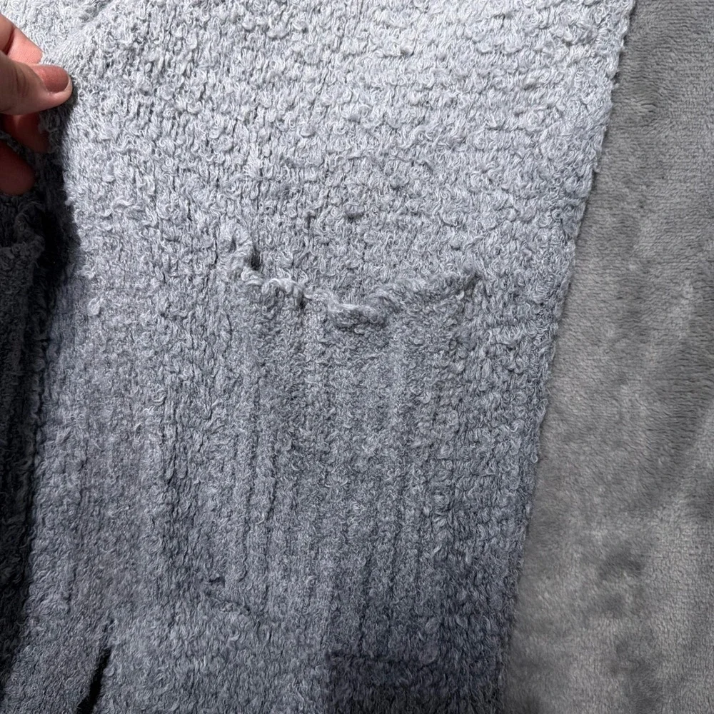 Barone‎ Firenze Cardigan Womens Small Ombre Gray Wool Long Boucle Minimalist
